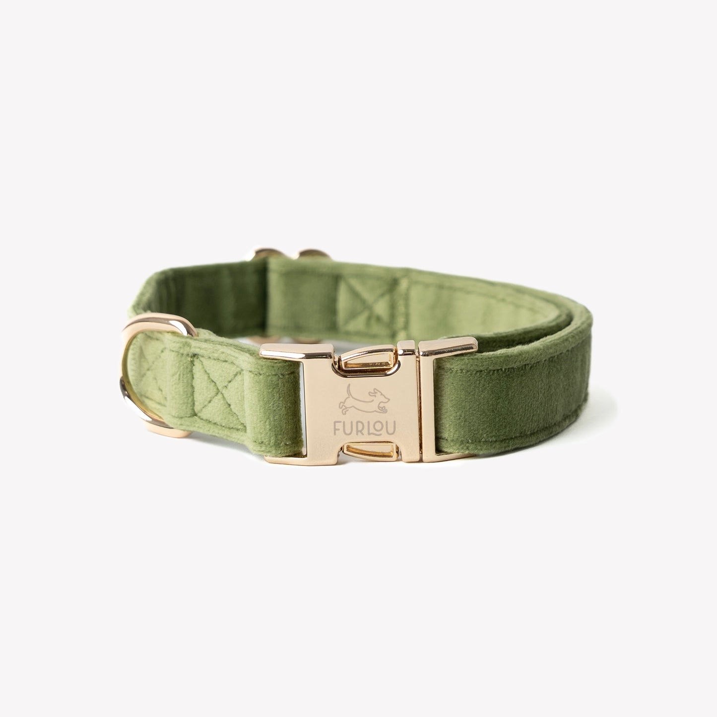 'Green' - Velvet Dog Collar