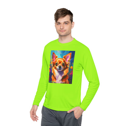 Pup Art Canvas Sport Long Sleeve Tee (Chihuahua)