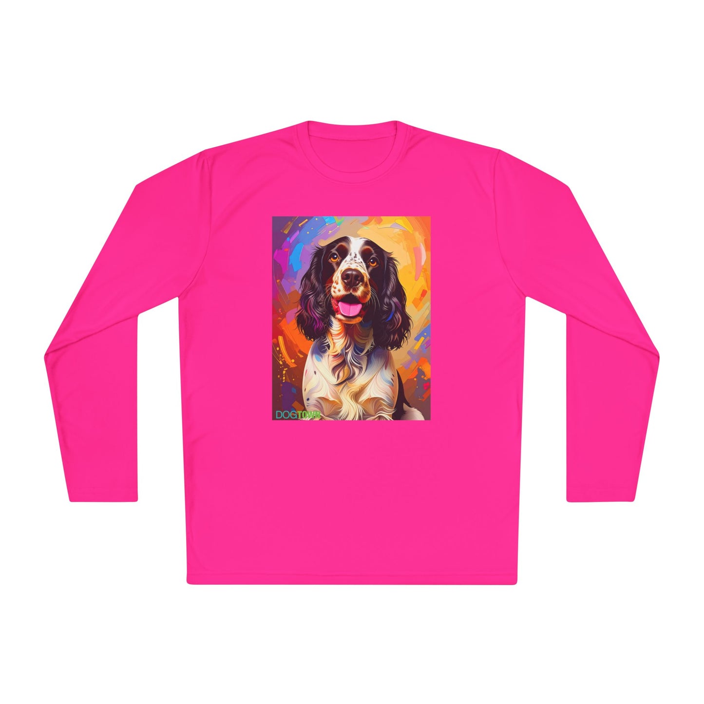 Pup Art Canvas Sport Long Sleeve Tee (English Springer Spaniel - 3)