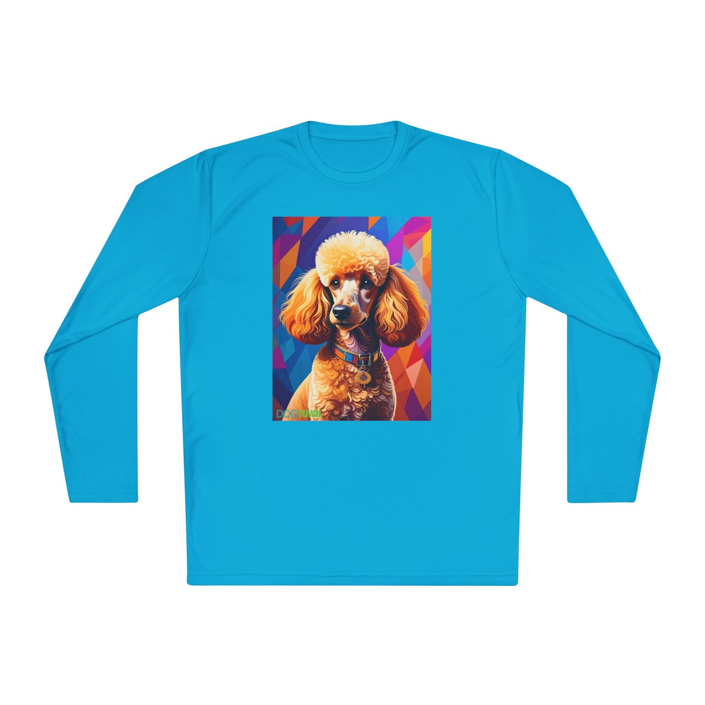 Pup Art Canvas Sport Long Sleeve Tee (Mini Poodle)