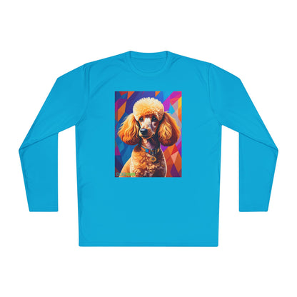 Pup Art Canvas Sport Long Sleeve Tee (Mini Poodle)