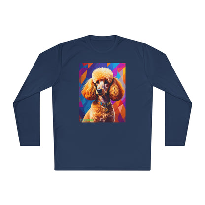 Pup Art Canvas Sport Long Sleeve Tee (Mini Poodle)