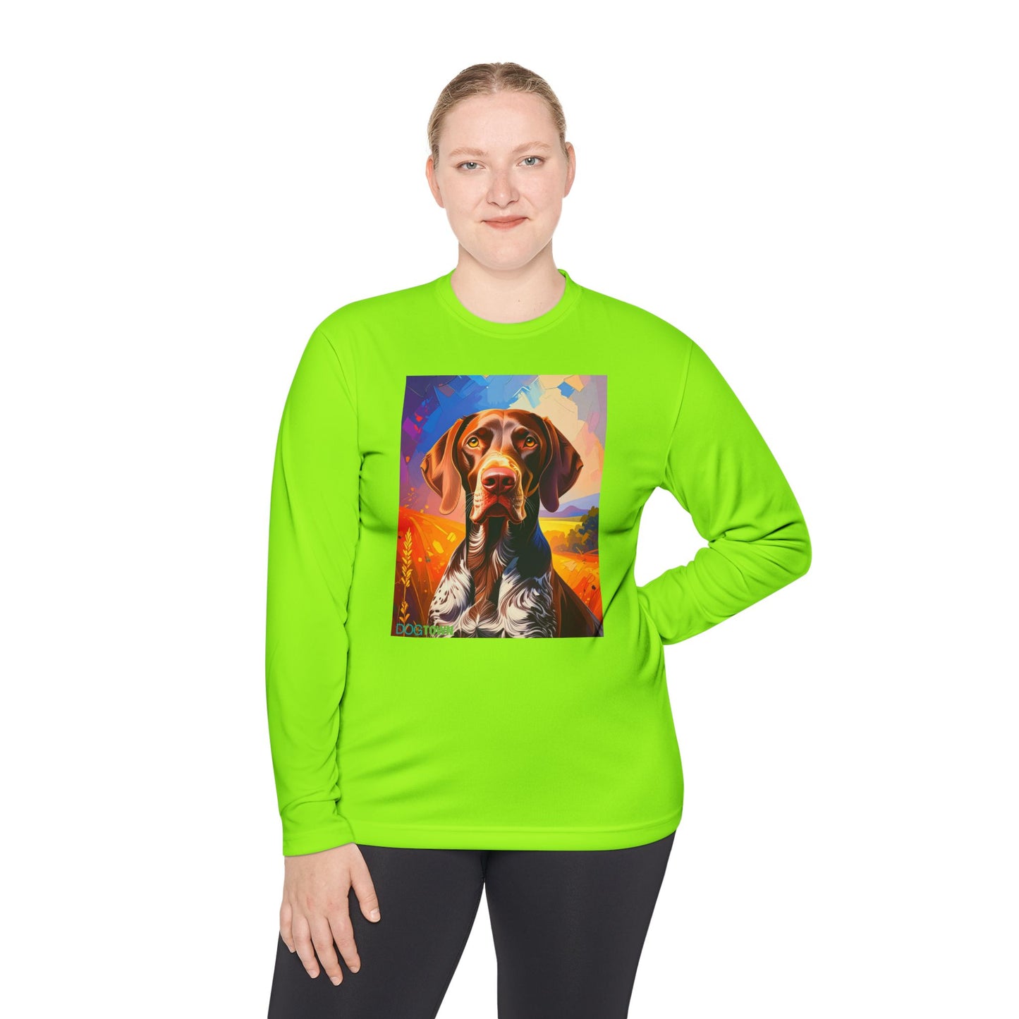 Pup Art Canvas Sport Long Sleeve Tee (German Shorthaired Pointer)