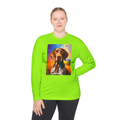 Pup Art Canvas Sport Long Sleeve Tee (German Shorthaired Pointer)