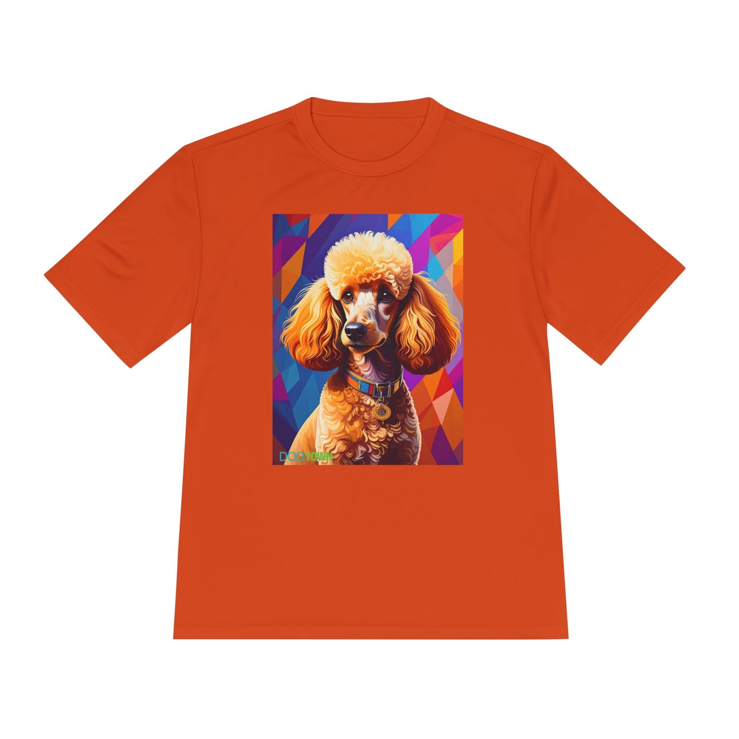 Pup Art Canvas Unisex Moisture Wicking Tee (Mini Poodle)