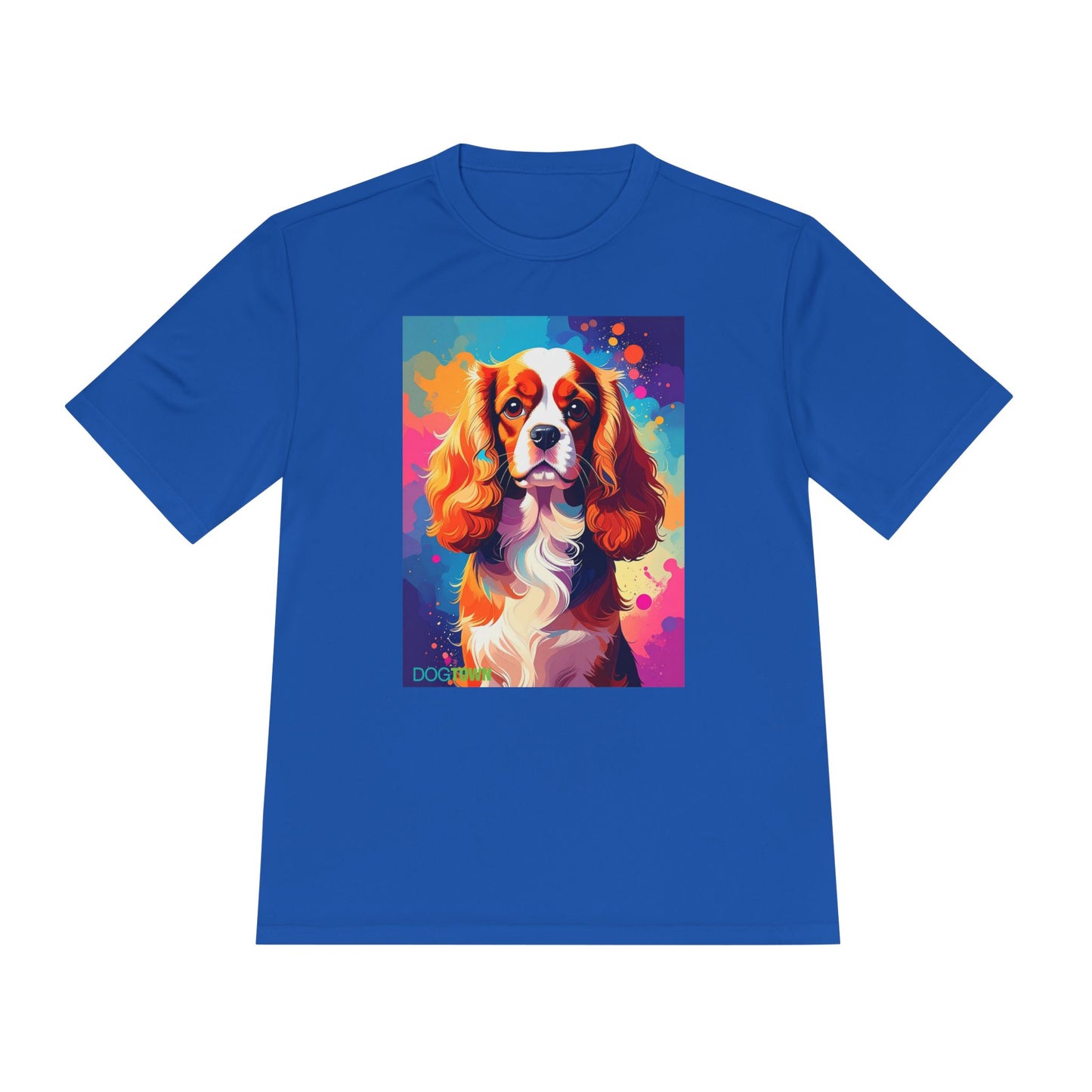 Pup Art Canvas Unisex Moisture Wicking Tee (Cavalier King Charles Spaniel)