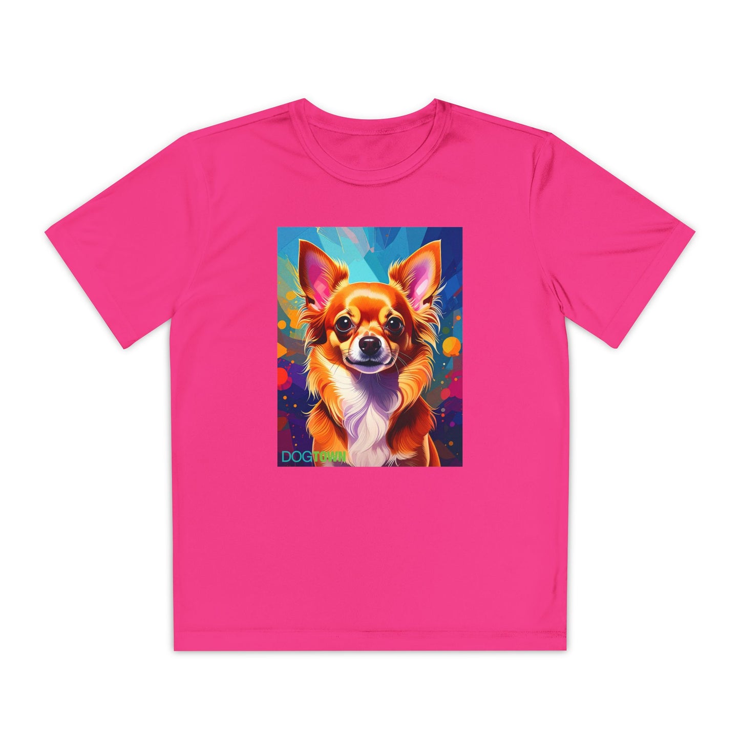 Pup Art Canvas - Kid's Sport Short Sleeve Tee (Chihuauha)