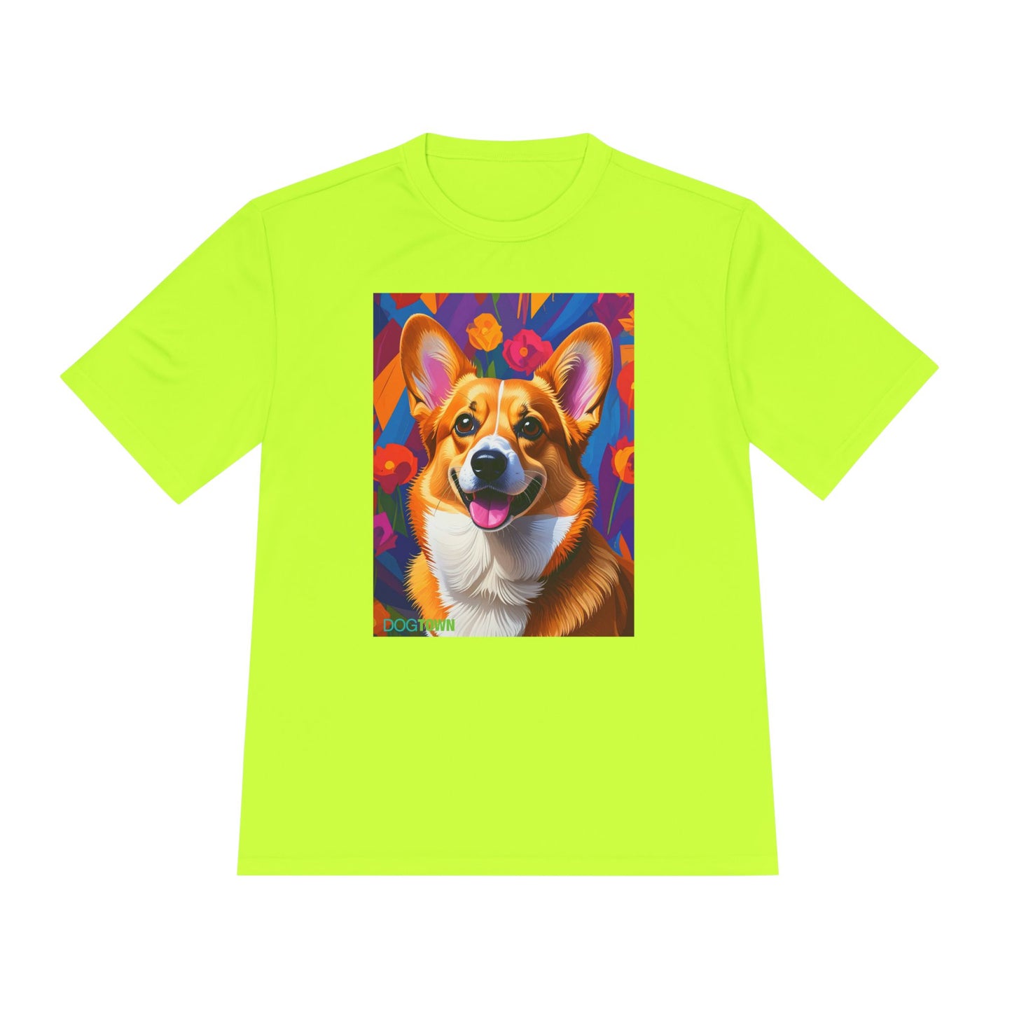 Pup Art Canvas Unisex Moisture Wicking Tee (Corgi)