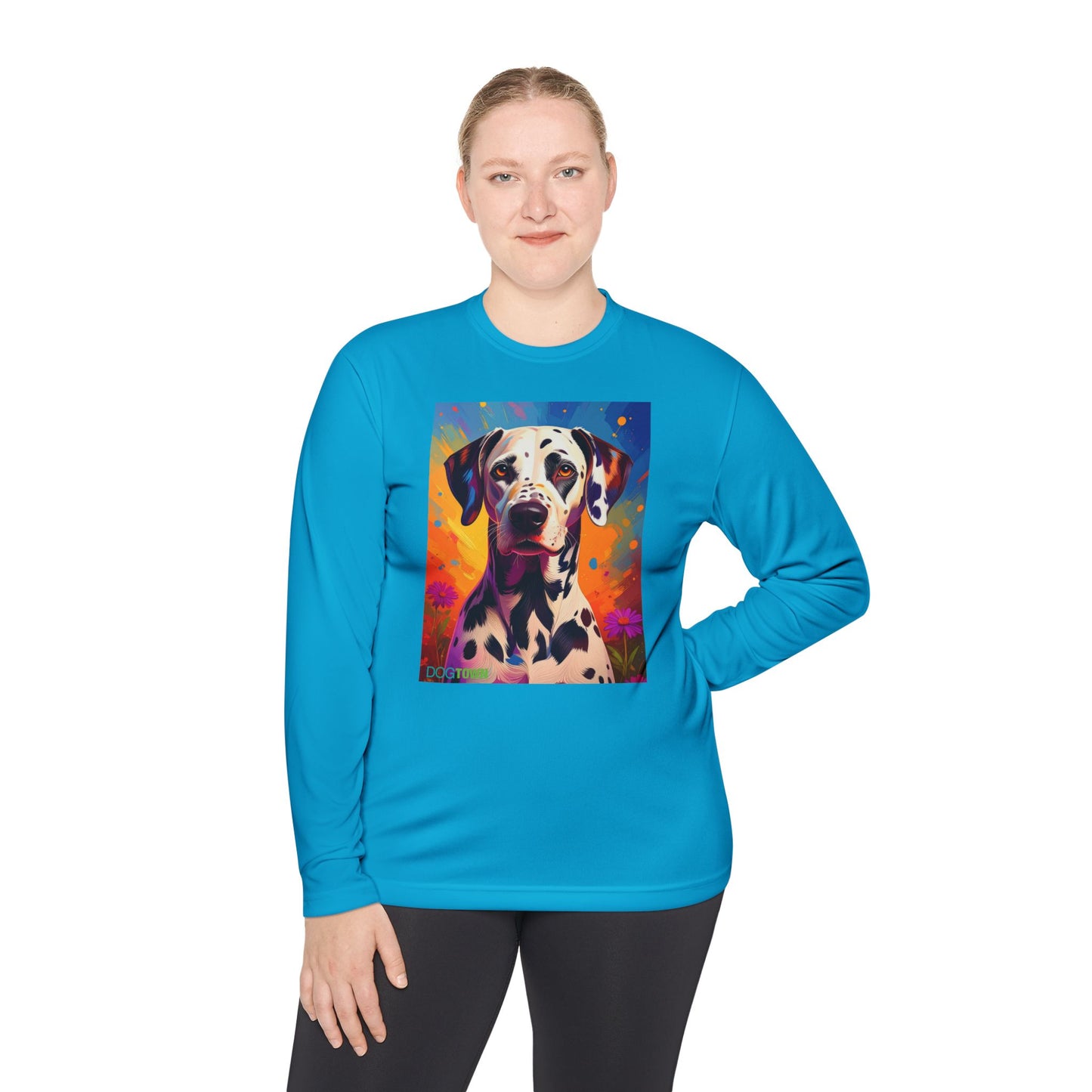 Pup Art Canvas Sport Long Sleeve Tee (Dalmation)