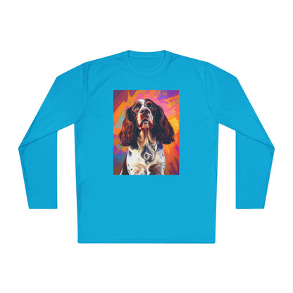 Pup Art Canvas Sport Long Sleeve Tee (English Springer Spaniel - 2)