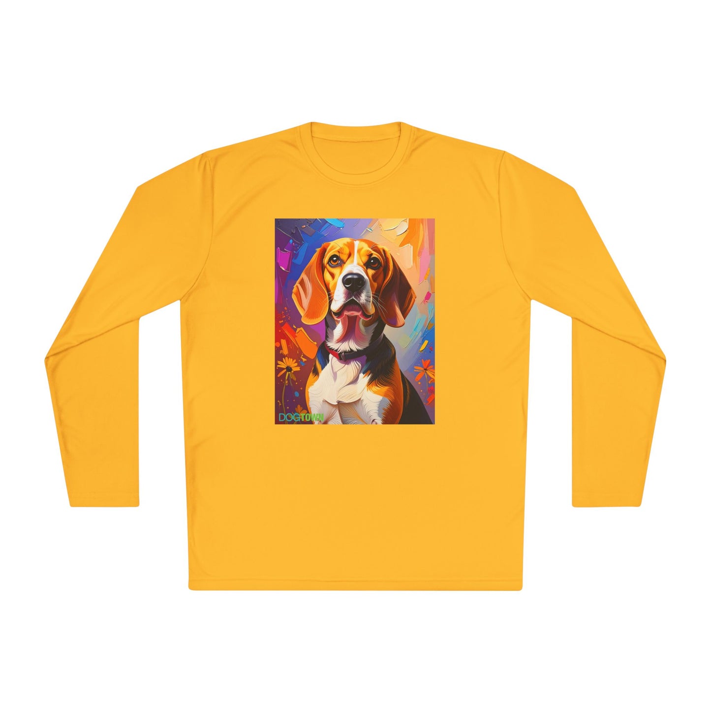 Pup Art Canvas Sport Long Sleeve Tee (Beagle)