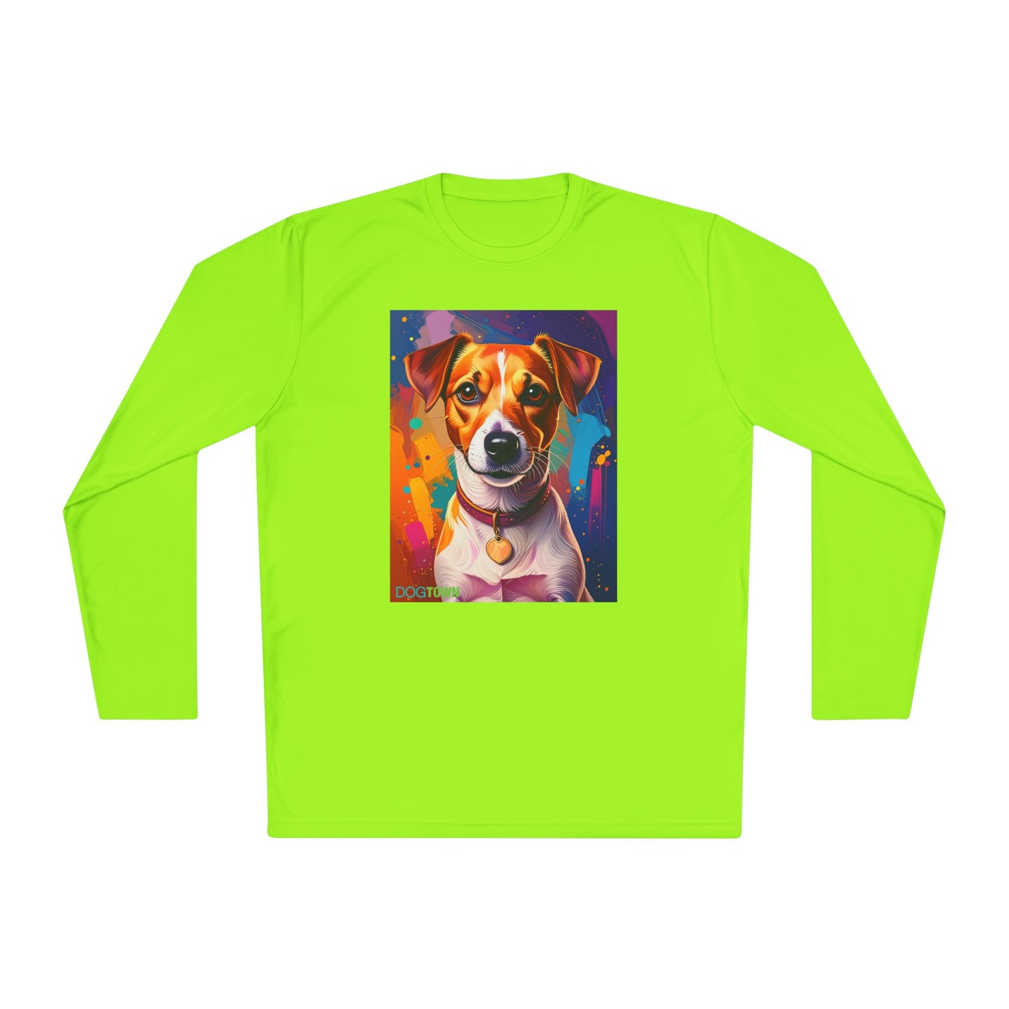 Pup Art Canvas Sport Long Sleeve Tee (Jack Russell Terrier)