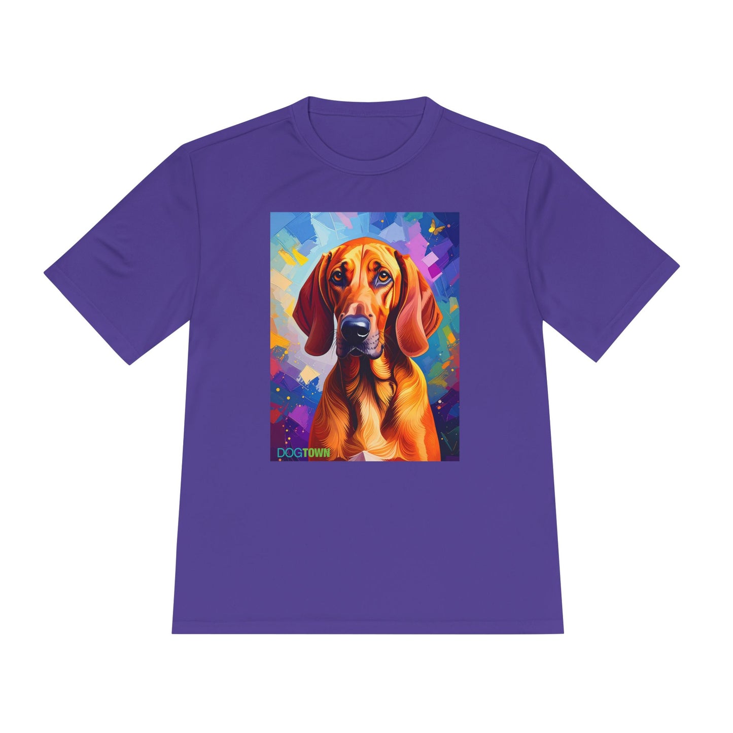 Pup Art Canvas Unisex Moisture Wicking Tee (Redbone Coonhound)