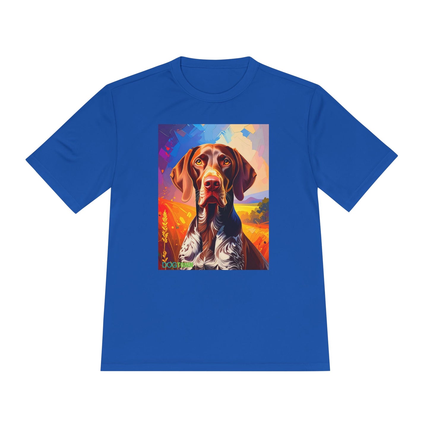 Pup Art Canvas Unisex Moisture Wicking Tee (German Shorthaired Pointer)