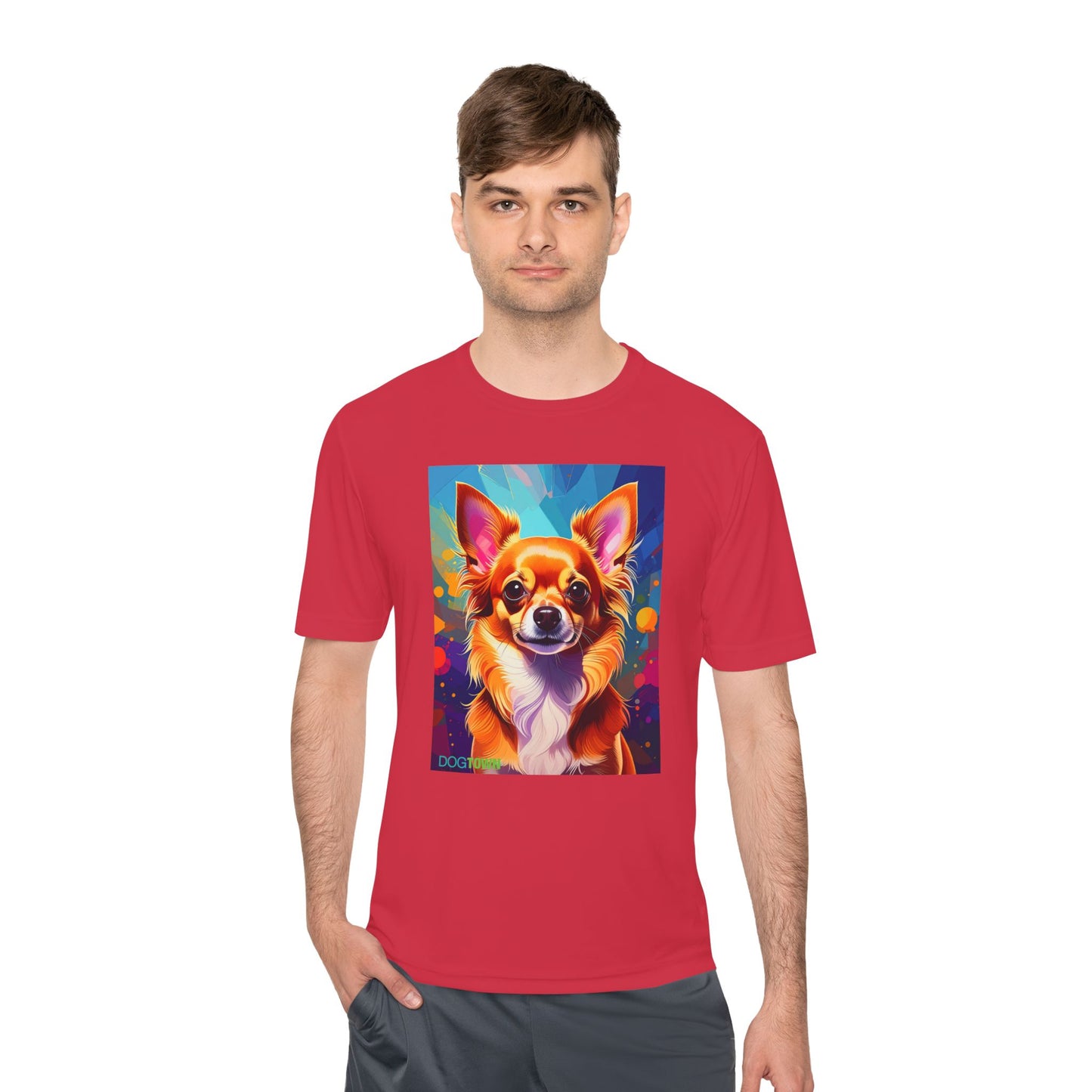 Pup Art Canvas Unisex Moisture Wicking Tee (Chihuahua)