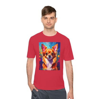 Pup Art Canvas Unisex Moisture Wicking Tee (Chihuahua)