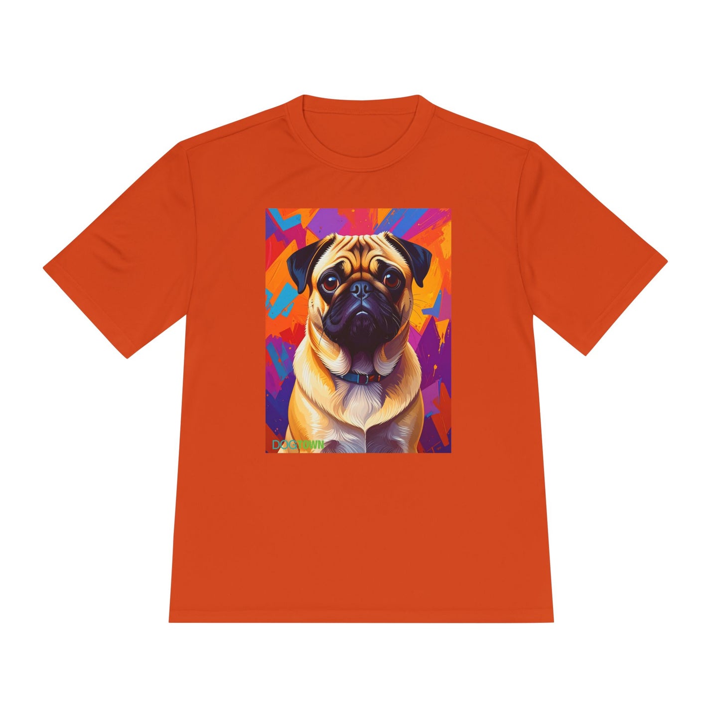 Pup Art Canvas Unisex Moisture Wicking Tee (Pug)