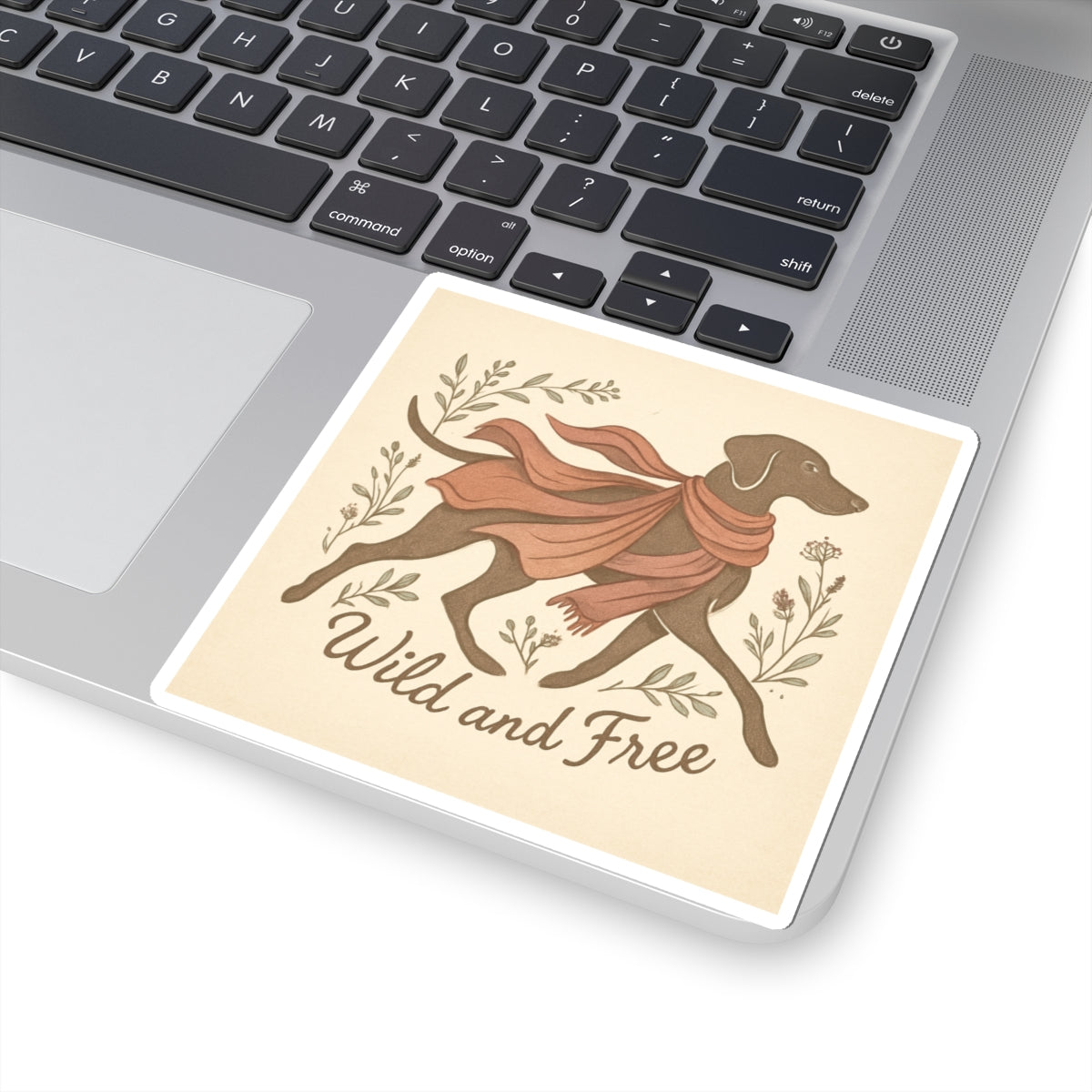 Dogtown Boho Revival "Wild and Free" Kiss-Cut Stickers (Weimaraner)