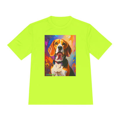 Pup Art Canvas Unisex Moisture Wicking Tee (Beagle)