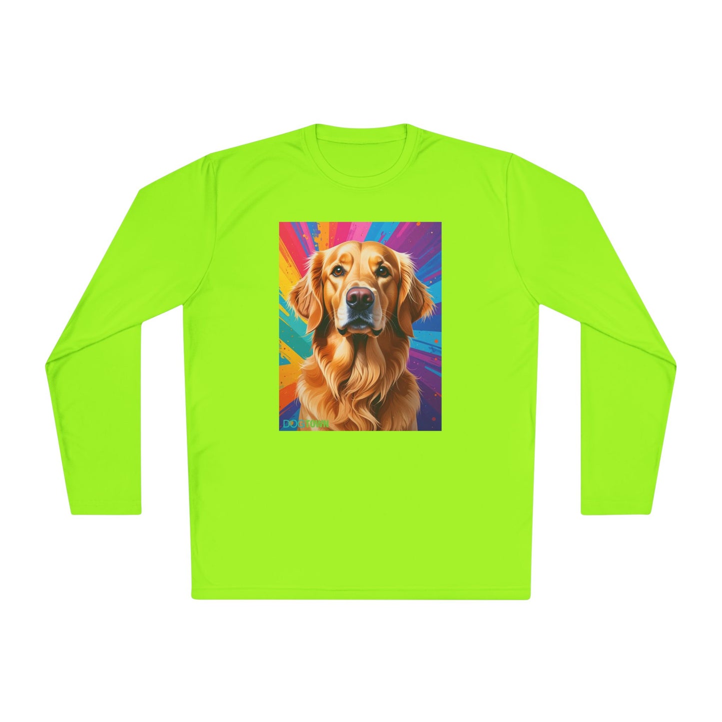 Pup Art Canvas Sport Long Sleeve Tee (Golden Retriever)