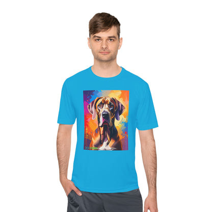 Pup Art Canvas Unisex Moisture Wicking Tee (Great Dane)