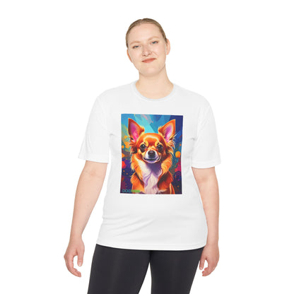 Pup Art Canvas Unisex Moisture Wicking Tee (Chihuahua)