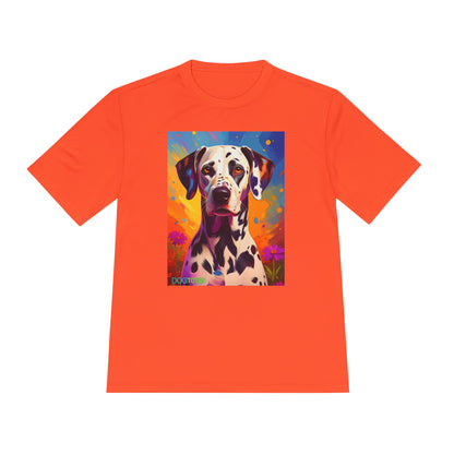 Pup Art Canvas Unisex Moisture Wicking Tee (Dalmation)