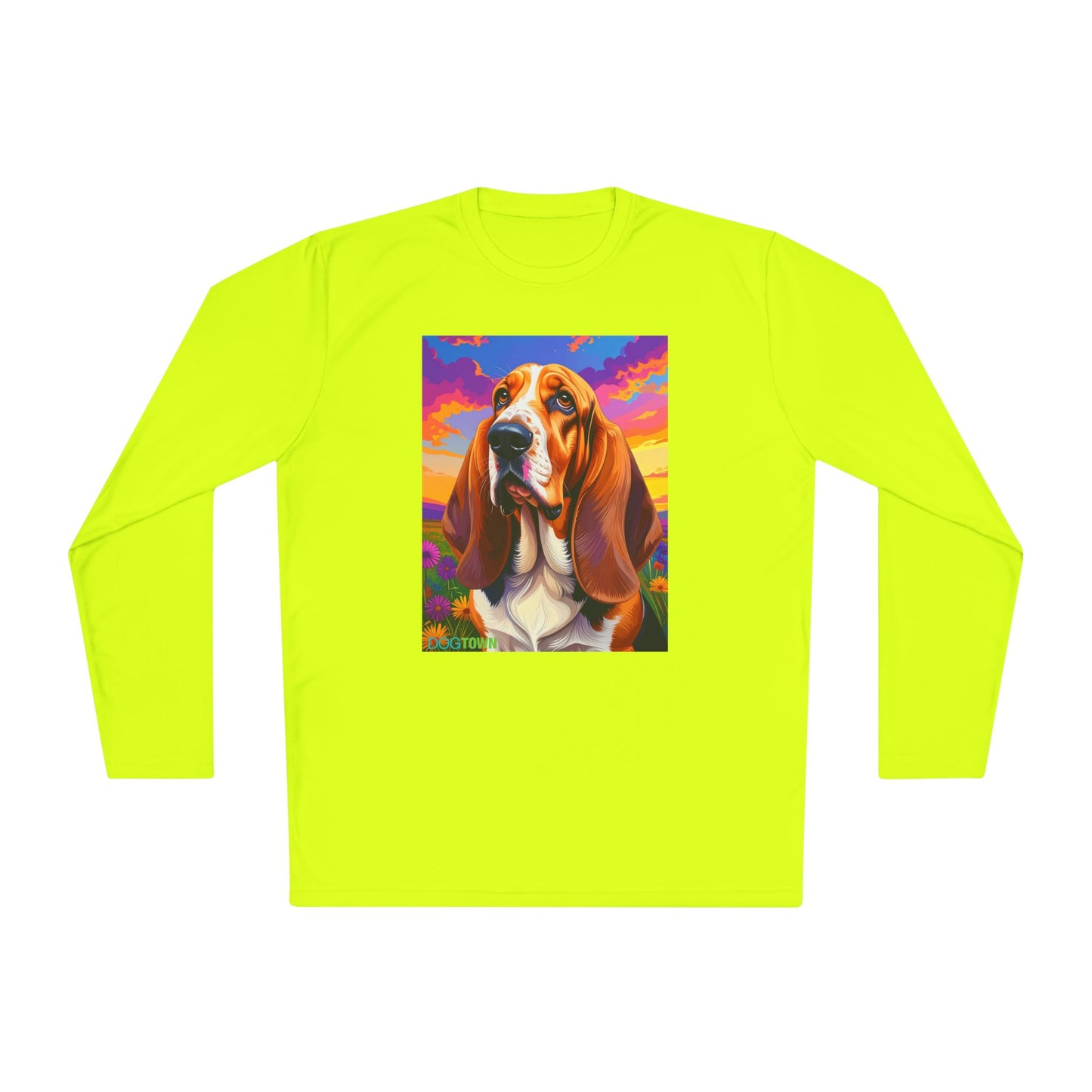 Pup Art Canvas Sport Long Sleeve Tee (Basset Hound)