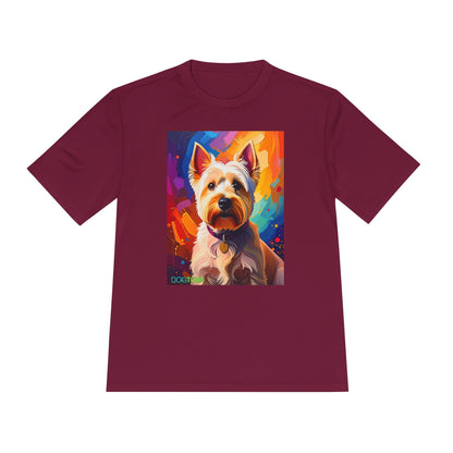 Pup Art Canvas Unisex Moisture Wicking Tee (West Highland White Terrier (Westie))