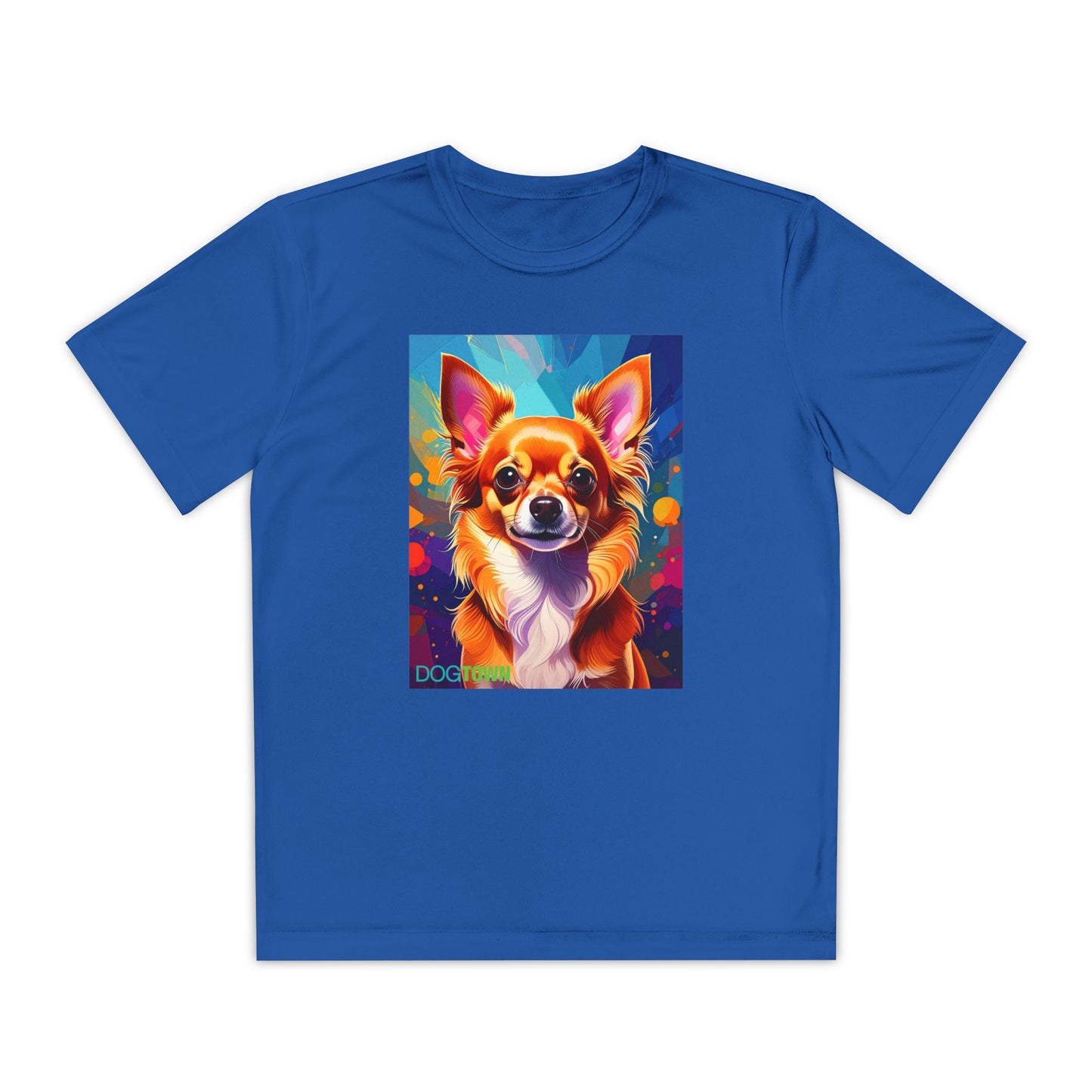 Pup Art Canvas - Kid's Sport Short Sleeve Tee (Chihuauha)