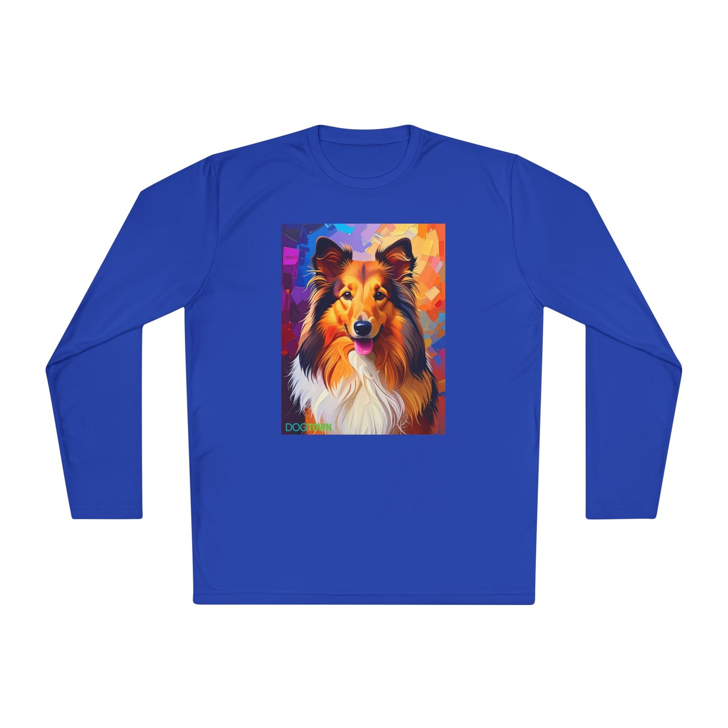 Pup Art Canvas Sport Long Sleeve Tee (Sheltie)