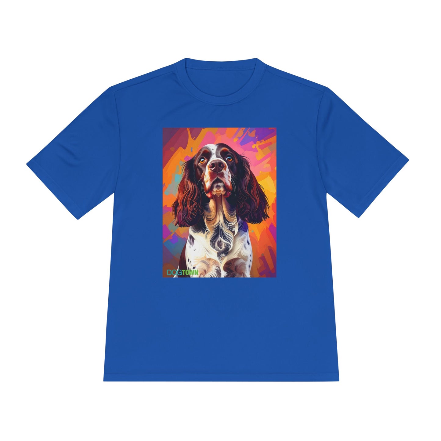 Pup Art Canvas Unisex Moisture Wicking Tee (English Springer Spaniel - 2)