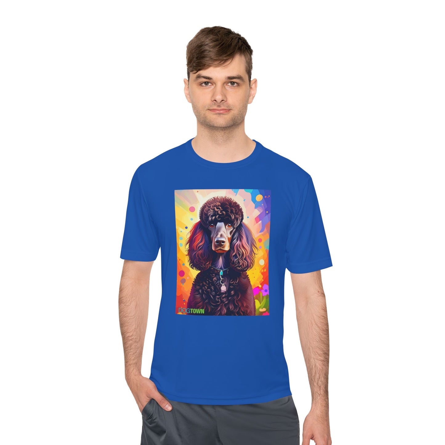 Pup Art Canvas Unisex Moisture Wicking Tee (Poodle Standard)