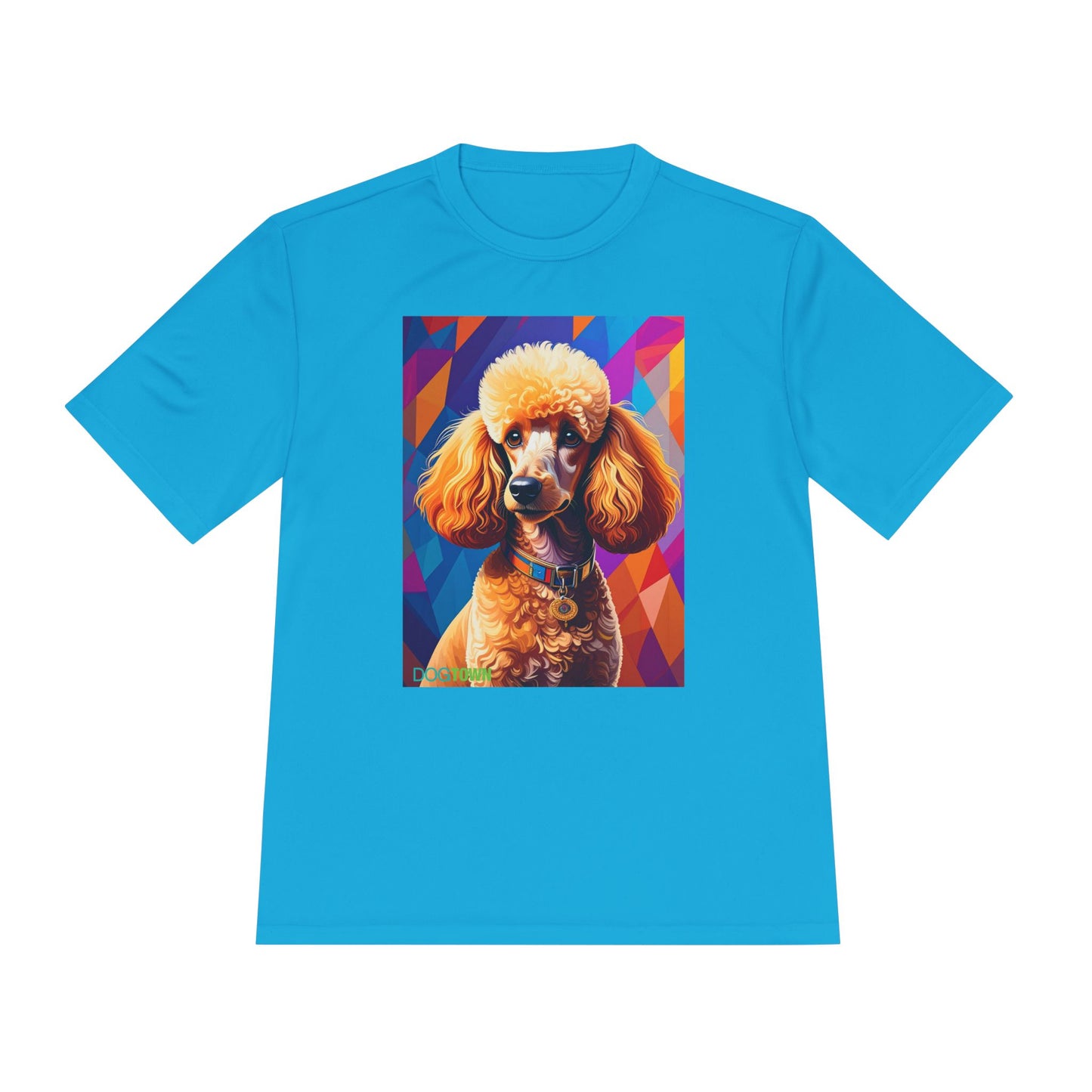 Pup Art Canvas Unisex Moisture Wicking Tee (Mini Poodle)