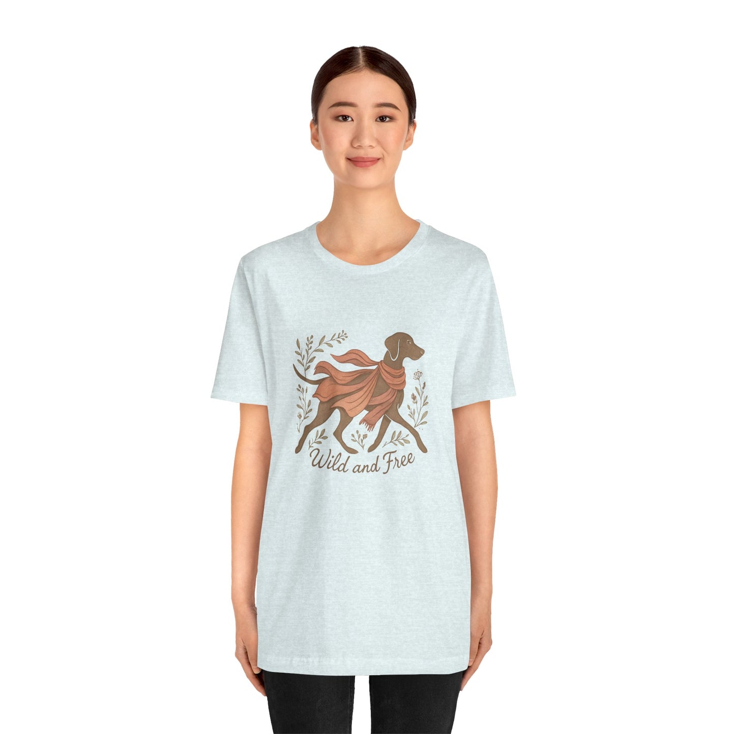 Dogtown Boho Revival "Wild and Free" Unisex Jersey Tee (Weimaraner)