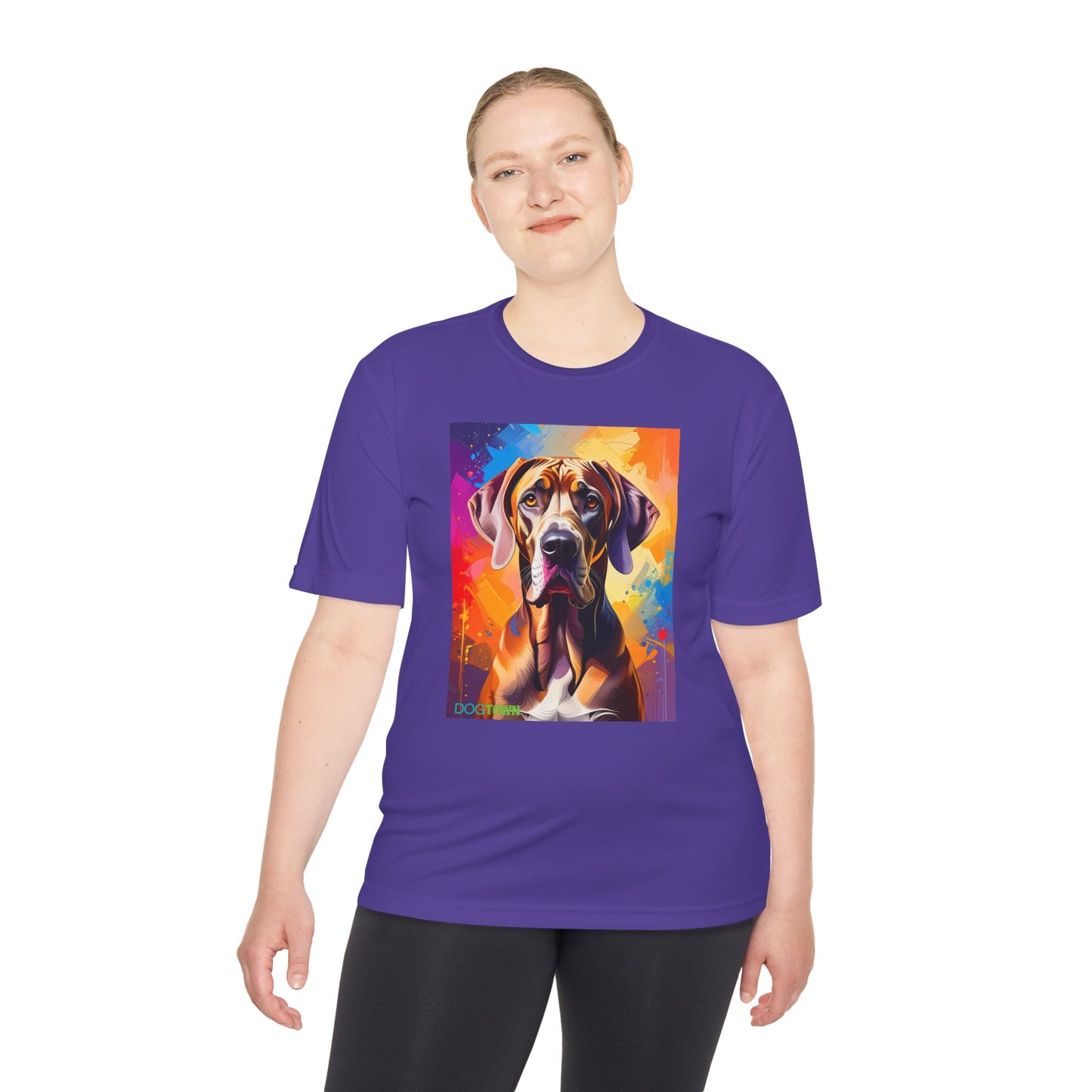 Pup Art Canvas Unisex Moisture Wicking Tee (Great Dane)