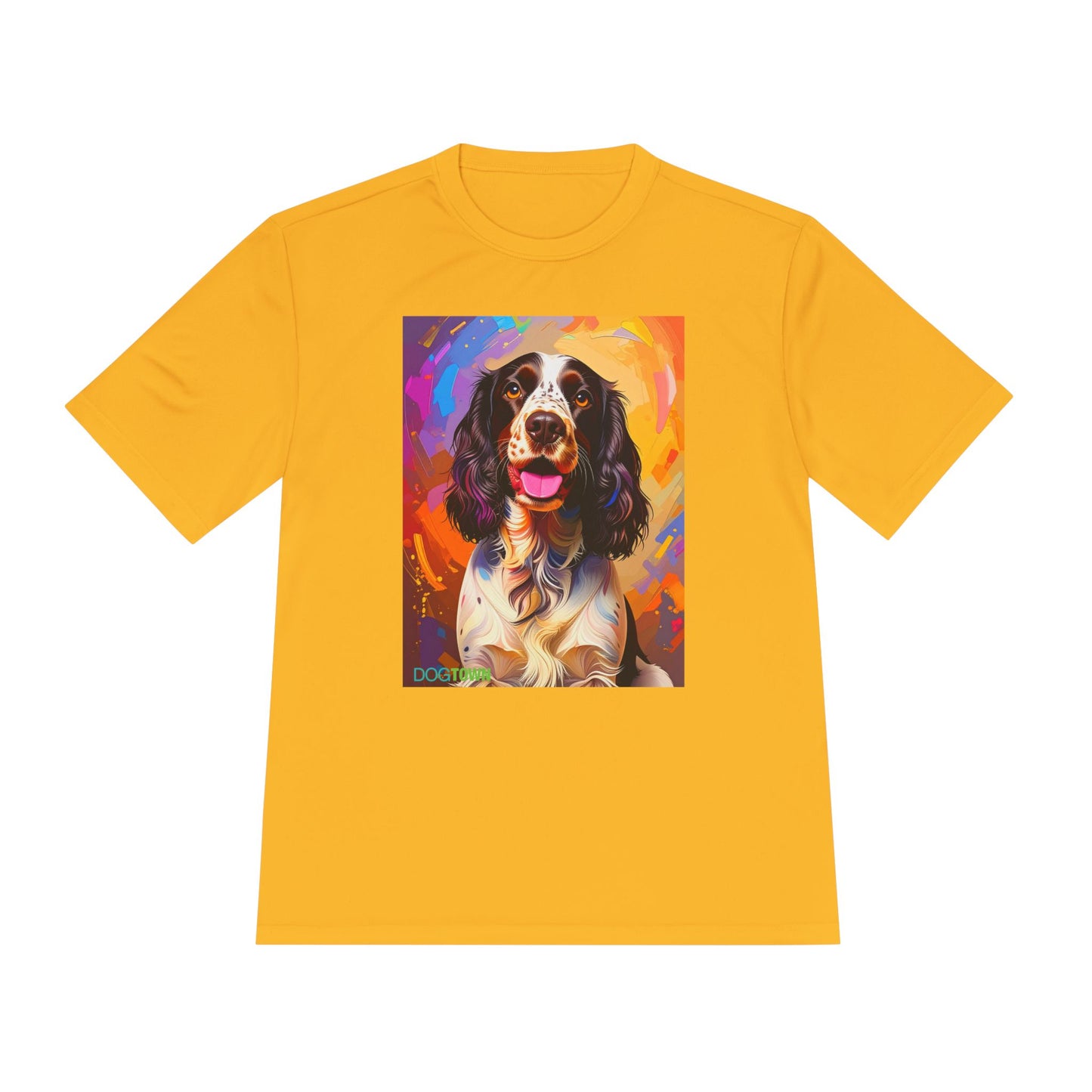 Pup Art Canvas Unisex Moisture Wicking Tee (English Springer Spaniel - 3)