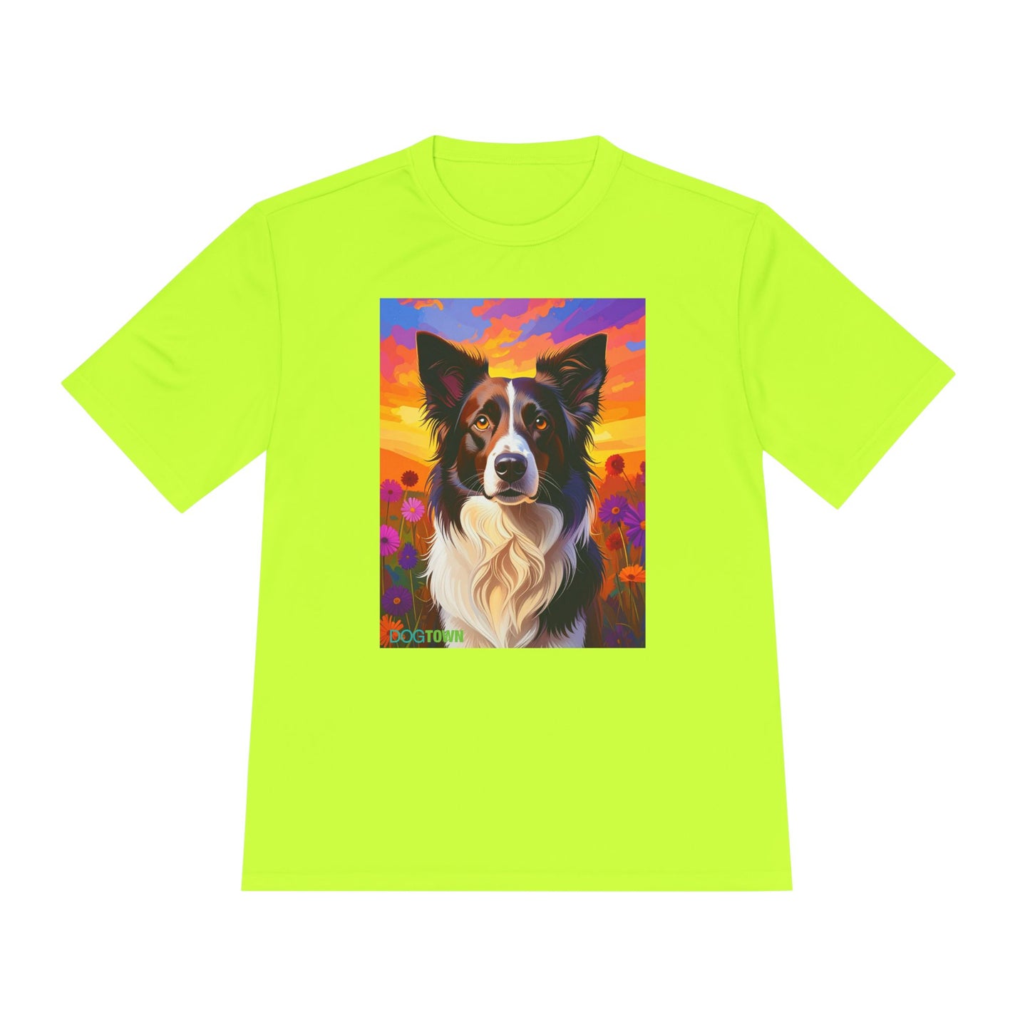 Pup Art Canvas Unisex Moisture Wicking Tee (Border Collie)