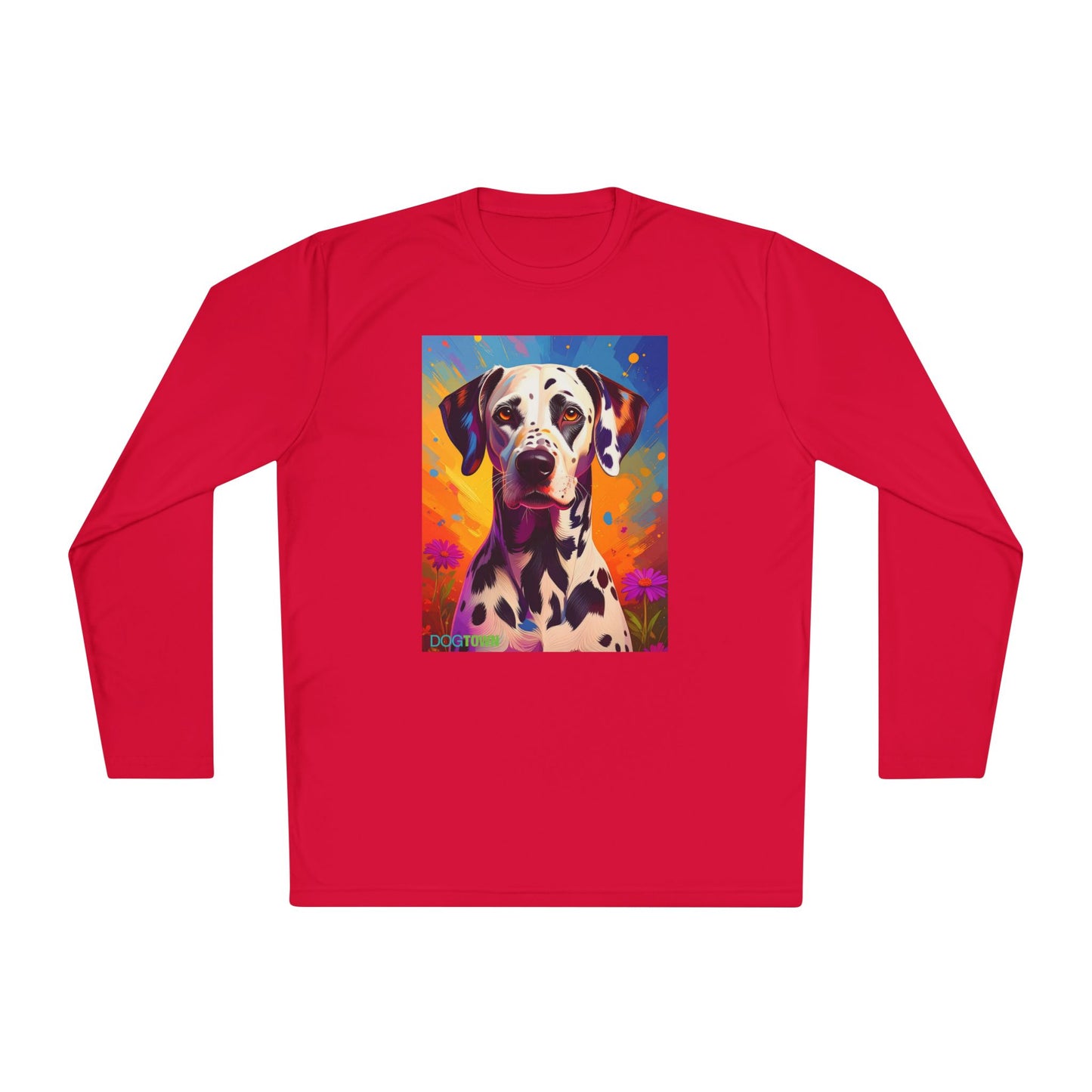 Pup Art Canvas Sport Long Sleeve Tee (Dalmation)