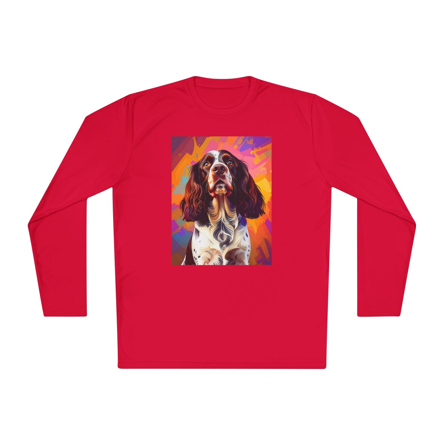 Pup Art Canvas Sport Long Sleeve Tee (English Springer Spaniel - 2)