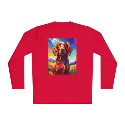 Pup Art Canvas Sport Long Sleeve Tee (Irish Setter)