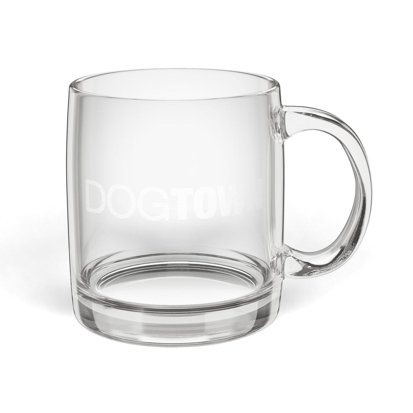 Dogtown Engraved Glass Coffee Mug
