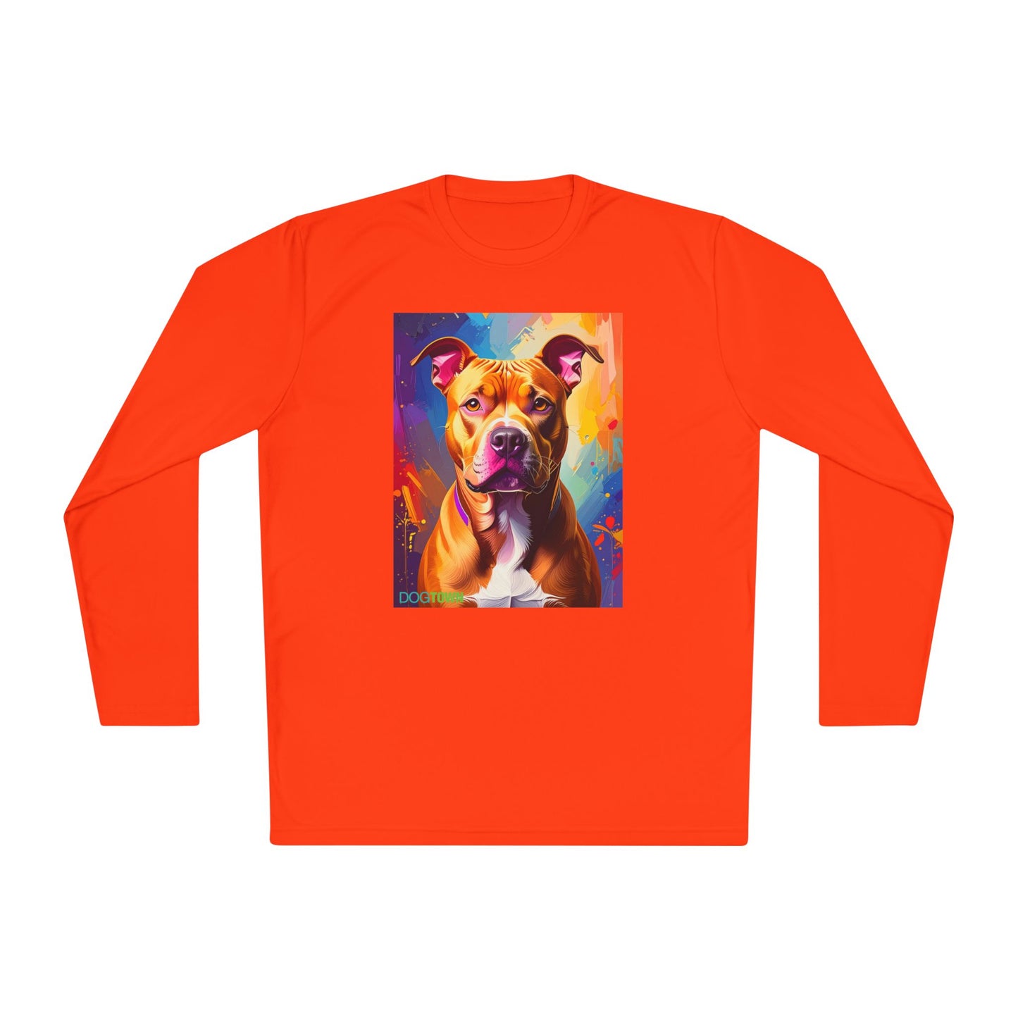 Pup Art Canvas Sport Long Sleeve Tee (Pit Bull)