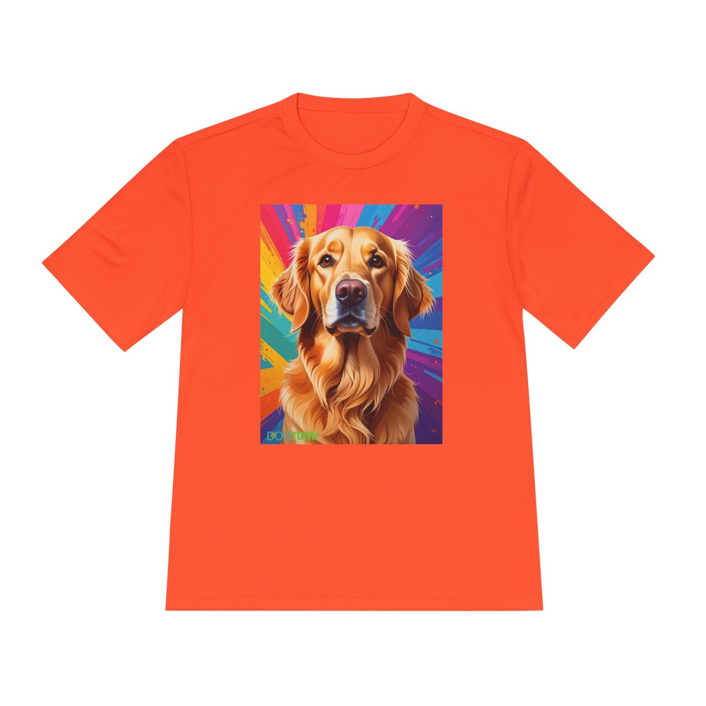Pup Art Canvas Unisex Moisture Wicking Tee (Golden Retriever)