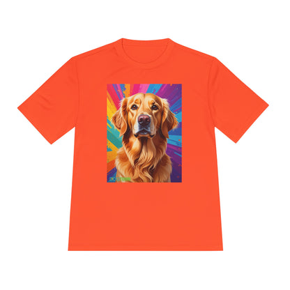 Pup Art Canvas Unisex Moisture Wicking Tee (Golden Retriever)