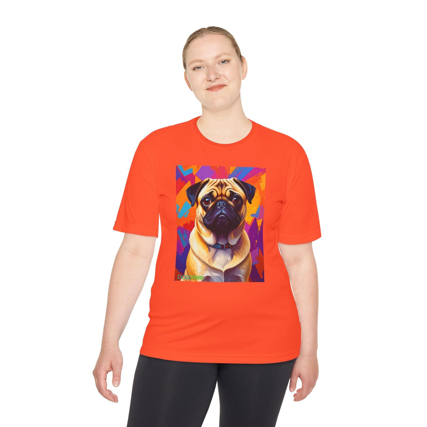Pup Art Canvas Unisex Moisture Wicking Tee (Pug)