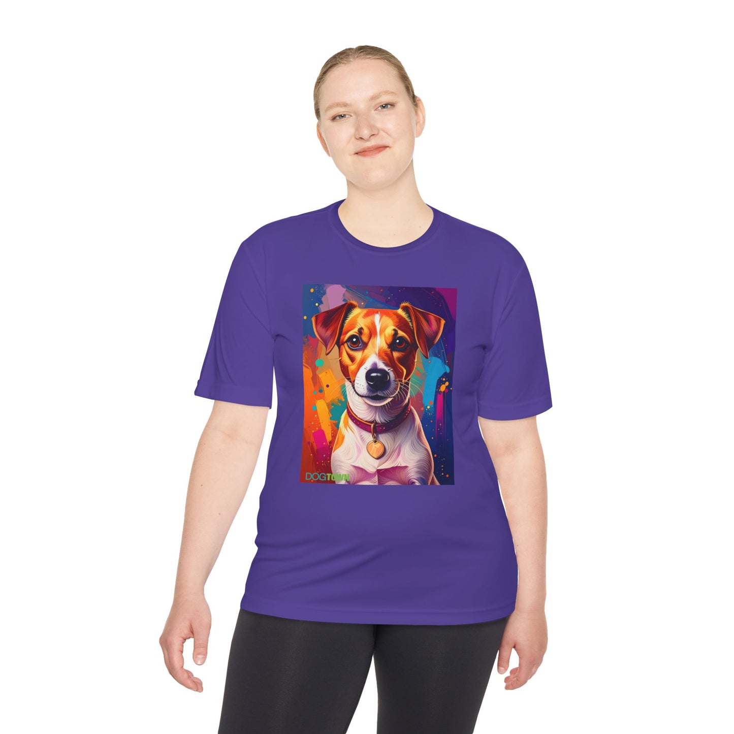 Pup Art Canvas Unisex Moisture Wicking Tee (Jack Russell Terrier)