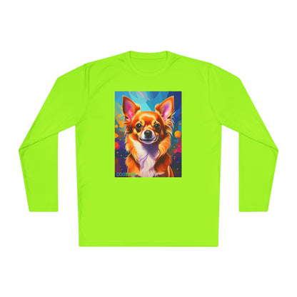 Pup Art Canvas Sport Long Sleeve Tee (Chihuahua)