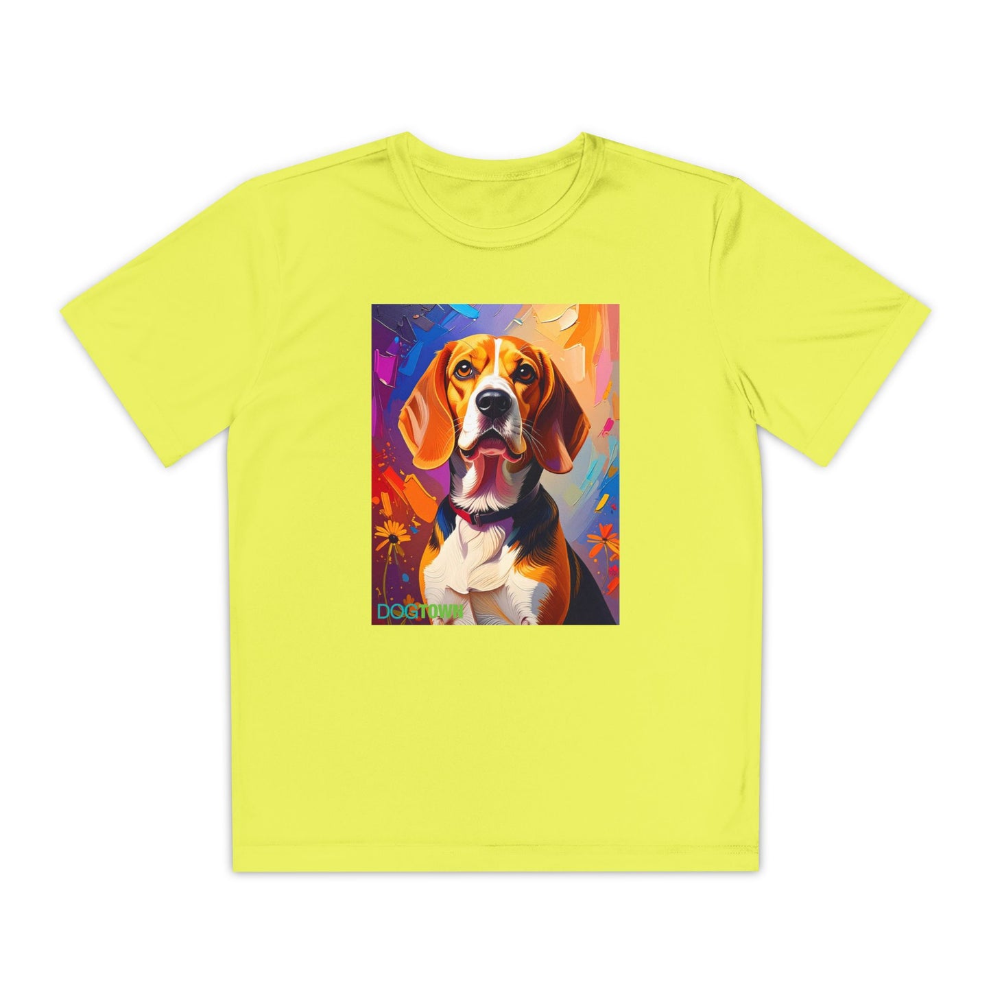 Pup Art Canvas - Kid's Sport Short Sleeve Tee (Beagle)