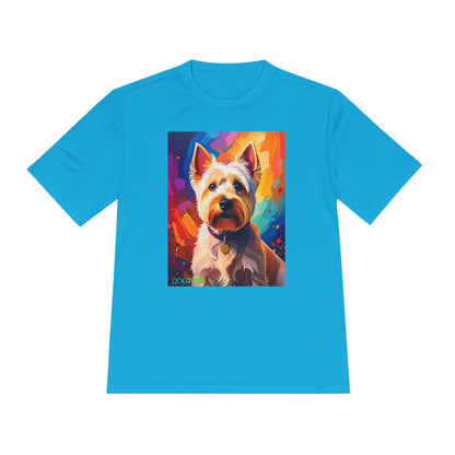 Pup Art Canvas Unisex Moisture Wicking Tee (West Highland White Terrier (Westie))